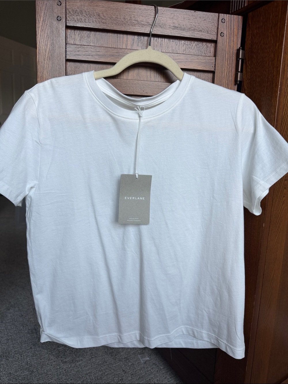 Everlane White Short-Sleeve Crew Tee